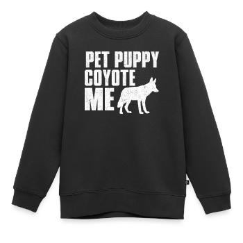Coyote Hunt Coyote Hunter Yote - Sweat Premium enfant bio - noir - Devant - AI Model Kid Female (0cm)