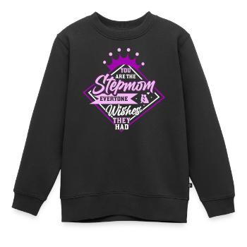 Stepmother Mother's Day Stepmom Mother - Kids Premium Organic Sweatshirt - black - Front - AI Model Kid Female (0cm)
