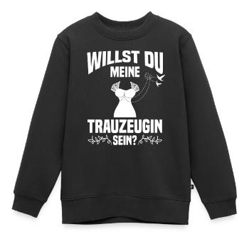 Hochzeit Junggesellenabschied Trauzeugin - Kinder Premium Organic Sweatshirt - Schwarz - Vorne - AI Model Kid Female (0cm)