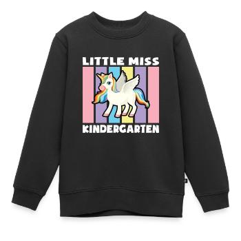 Little Miss Kindergarten Gruppe Einhorn Kita Fun - Kinder Premium Organic Sweatshirt - Schwarz - Vorne - AI Model Kid Female (0cm)