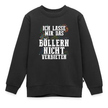 Ich lasse mir das Böllern nicht verbieten - Kinder Premium Organic Sweatshirt - Schwarz - Vorne - AI Model Kid Female (0cm)