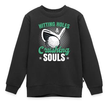 Frapper des trous écrasant les âmes - Sweat Premium enfant bio - noir - Devant - AI Model Kid Female (0cm)