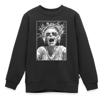 Shirt Bass-Wave Vibes - Battez au volume maximum - Sweat Premium enfant bio - noir - Devant - AI Model Kid Female (0cm)