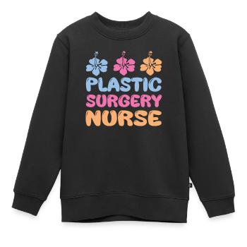 Blumendesign Plastische Chirurgie Krankenschwester - Kinder Premium Organic Sweatshirt - Schwarz - Vorne - AI Model Kid Female (0cm)