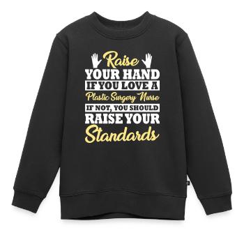 Lustige Krankenschwester Für Plastische Chirurgie - Kinder Premium Organic Sweatshirt - Schwarz - Vorne - AI Model Kid Female (0cm)