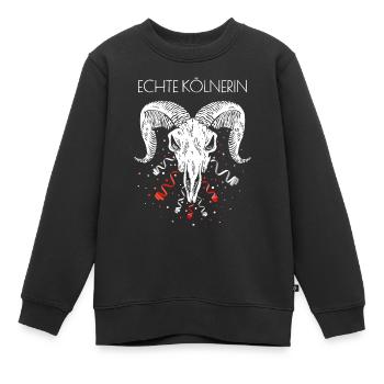 Echte Kölnerin Köln Cologne Colonia Fußballfan - Kinder Premium Organic Sweatshirt - Schwarz - Vorne - AI Model Kid Female (0cm)