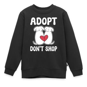 Adopt Don't Shop Haustieradoptionspezialist - Kinder Premium Organic Sweatshirt - Schwarz - Vorne - AI Model Kid Female (0cm)
