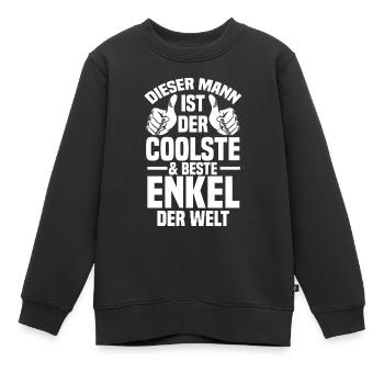 Enkel - Kinder Premium Organic Sweatshirt - Schwarz - Vorne - AI Model Kid Female (0cm)