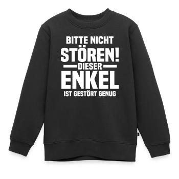 Enkel - Kinder Premium Organic Sweatshirt - Schwarz - Vorne - AI Model Kid Female (0cm)