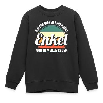 Enkel - Kinder Premium Organic Sweatshirt - Schwarz - Vorne - AI Model Kid Female (0cm)