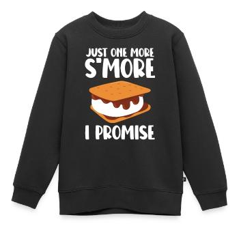 Camping Marshmallow drôle juste un smore de plus je pr - Sweat Premium enfant bio - noir - Devant - AI Model Kid Female (0cm)