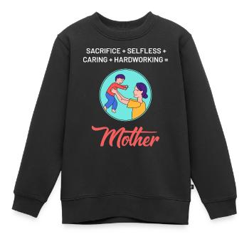 Muttertag Starkes Design - Kinder Premium Organic Sweatshirt - Schwarz - Vorne - AI Model Kid Female (0cm)