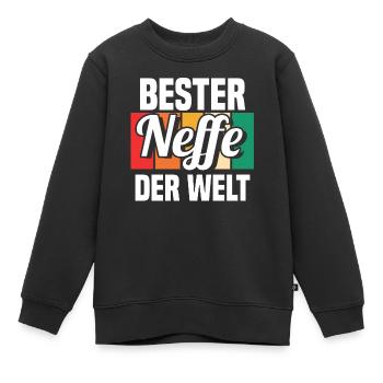 Neffe - Kinder Premium Organic Sweatshirt - Schwarz - Vorne - AI Model Kid Female (0cm)