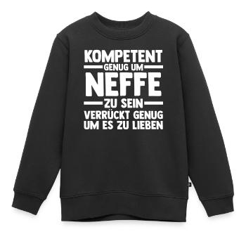 Neffe - Kinder Premium Organic Sweatshirt - Schwarz - Vorne - AI Model Kid Female (0cm)