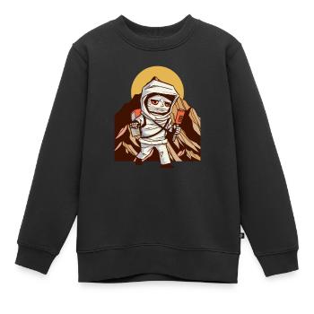 Mumie Geocaching - Geocaching Geocacher - Kinder Premium Organic Sweatshirt - Schwarz - Vorne - AI Model Kid Female (0cm)