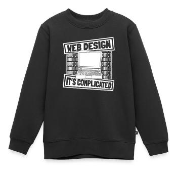 Web Developer Web Developer - Kids Premium Organic Sweatshirt - black - Front - AI Model Kid Female (0cm)