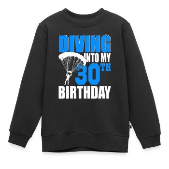 Eintauchen in meinen 30. Geburtstag Alles Gute zum Geburtstag - Kinder Premium Organic Sweatshirt - Schwarz - Vorne - AI Model Kid Female (0cm)
