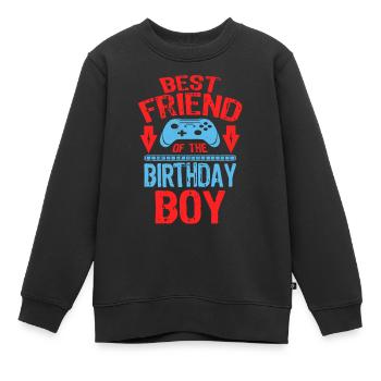 Best Friend Of the Birthday Boy Gaming Companion - Kinder Premium Organic Sweatshirt - Schwarz - Vorne - AI Model Kid Female (0cm)