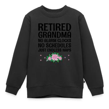 Bäckerei Rentner Oma Rentner Pension Baker Pas - Kinder Premium Organic Sweatshirt - Schwarz - Vorne - AI Model Kid Female (0cm)