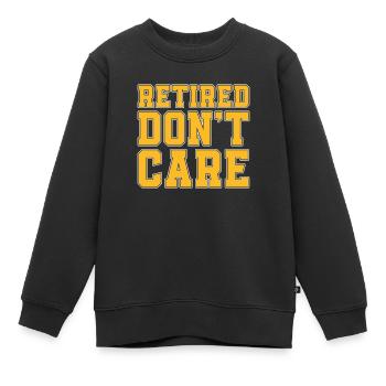 Pension de retraité frais retraité sans souci - Sweat Premium enfant bio - noir - Devant - AI Model Kid Female (0cm)
