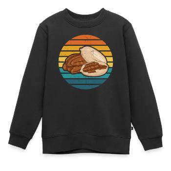 Pecannüsse Nüsse Geschenk - Kinder Premium Organic Sweatshirt - Schwarz - Vorne - AI Model Kid Female (0cm)