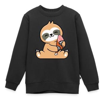 Schinken - Kinder Premium Organic Sweatshirt - Schwarz - Vorne - AI Model Kid Female (0cm)