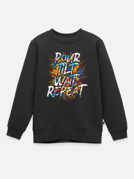 Fluid Painting Flüssiges Malen Künstler Kunst - Kinder Premium Organic Sweatshirt - Schwarz