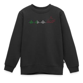 Cheval & Cavalier Western Équitation Western - Sweat Premium enfant bio - noir - Devant - AI Model Kid Female (0cm)