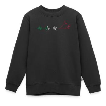 Reining Pferd & Westernreiterin Westernreiten - Kinder Premium Organic Sweatshirt - Schwarz - Vorne - AI Model Kid Female (0cm)