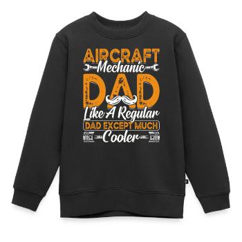 Love Avion aviation - Sweat Premium enfant bio - noir - Devant - AI Model Kid Female (0cm)