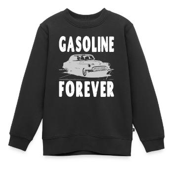 Benzin für immer - Kinder Premium Organic Sweatshirt - Schwarz - Vorne - AI Model Kid Female (0cm)