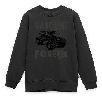 Benzin für immer - Kinder Premium Organic Sweatshirt - Schwarz - Vorne - AI Model Kid Female (0cm)
