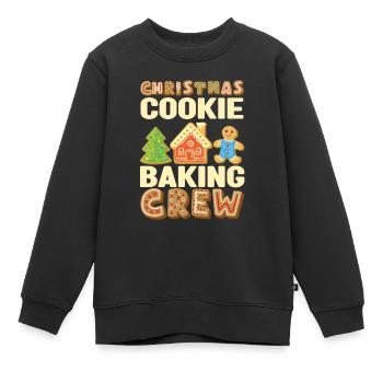 Weihnachtsplätzchenbacken Crew Traditioneller - Kinder Premium Organic Sweatshirt - Schwarz - Vorne - AI Model Kid Female (0cm)