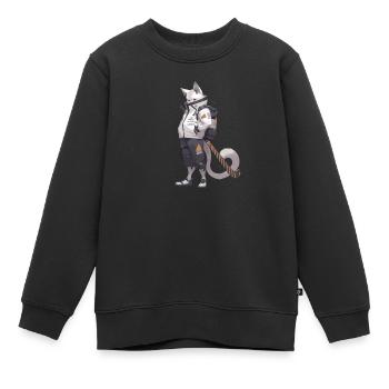 Feldhockeyspieler Hockey Hallenhockey Katzen - Kinder Premium Organic Sweatshirt - Schwarz - Vorne - AI Model Kid Female (0cm)