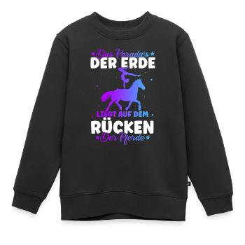 Reiten Pferd Spruch Reiterin Reiterhof Reitverein - Kinder Premium Organic Sweatshirt - Schwarz - Vorne - AI Model Kid Female (0cm)