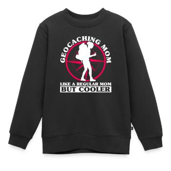 Geocaching Mom - Geocaching Geocacher - Kinder Premium Organic Sweatshirt - Schwarz - Vorne - AI Model Kid Female (0cm)