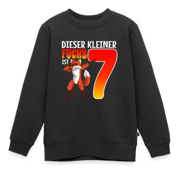 7. Geburtstag fuchs Junge Mädchen Geburtstag - Kinder Premium Organic Sweatshirt - Schwarz - Vorne - AI Model Kid Female (0cm)