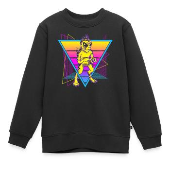 Chupacabra Krypto Kryptozoologie Retro - Kinder Premium Organic Sweatshirt - Schwarz - Vorne - AI Model Kid Female (0cm)