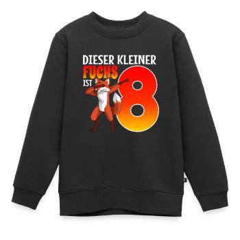 8. Geburtstag fuchs Junge Mädchen Geburtstag - Kinder Premium Organic Sweatshirt - Schwarz - Vorne - AI Model Kid Female (0cm)