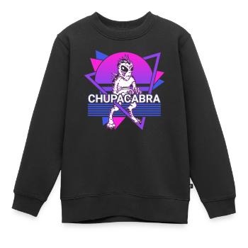Chupacabra Krypto Kryptozoologie Retro - Kinder Premium Organic Sweatshirt - Schwarz - Vorne - AI Model Kid Female (0cm)