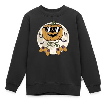 T-shirt de costume de citrouille d’Halloween | Jeux d’Halloween - Sweat Premium enfant bio - noir - Devant - AI Model Kid Female (0cm)
