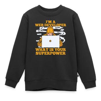 Web Entwickler Webdeveloper Zool - Kinder Premium Organic Sweatshirt - Schwarz - Vorne - AI Model Kid Female (0cm)