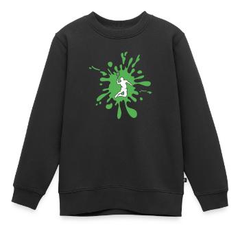 Badminton - Sweat Premium enfant bio - noir - Devant - AI Model Kid Female (0cm)