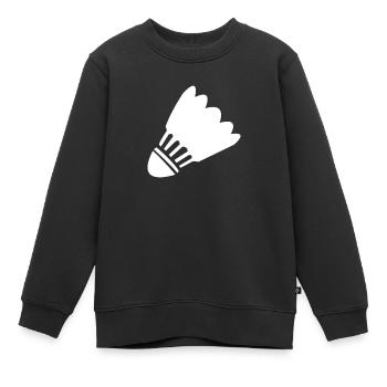 Badminton - Sweat Premium enfant bio - noir - Devant - AI Model Kid Female (0cm)
