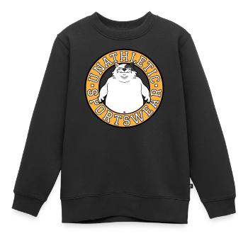unathletic hangover - Kids Premium Organic Sweatshirt - black - Front - AI Model Kid Female (0cm)