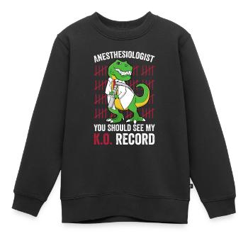 Anesthésiste Voir mon dossier K.O. Anesthésiologie - Sweat Premium enfant bio - noir - Devant - AI Model Kid Female (0cm)