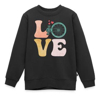 Fahrradfahren Biker - Kinder Premium Organic Sweatshirt - Schwarz - Vorne - AI Model Kid Female (0cm)