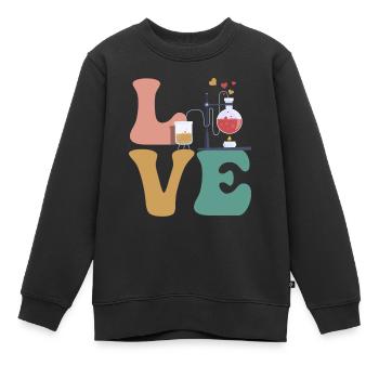 Biochemistry Biochemist Experiment - Kids Premium Organic Sweatshirt - black - Front - AI Model Kid Female (0cm)