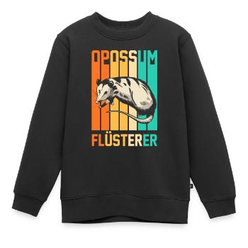 Opossum - Kinder Premium Organic Sweatshirt - Schwarz - Vorne - AI Model Kid Female (0cm)
