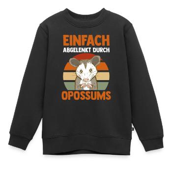 Opossum - Kinder Premium Organic Sweatshirt - Schwarz - Vorne - AI Model Kid Female (0cm)